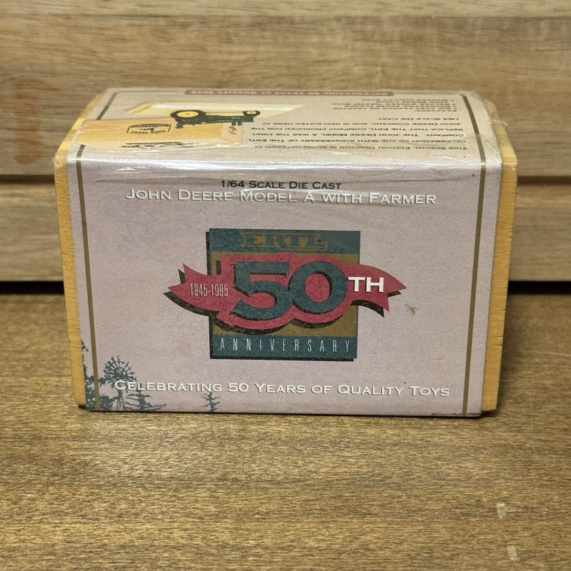 ERTL John Deere Model A With Farmer 50th Anniversary 1/64 Scale NIB 1945-1995 gallery