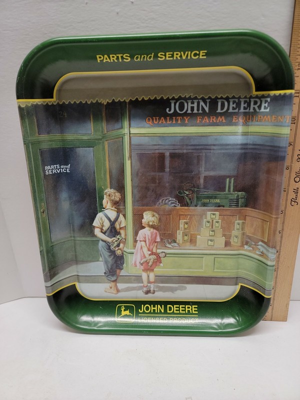 John Deere A Friend in Need Metal Tray 1999 Advertisment Memorabilia Tractor