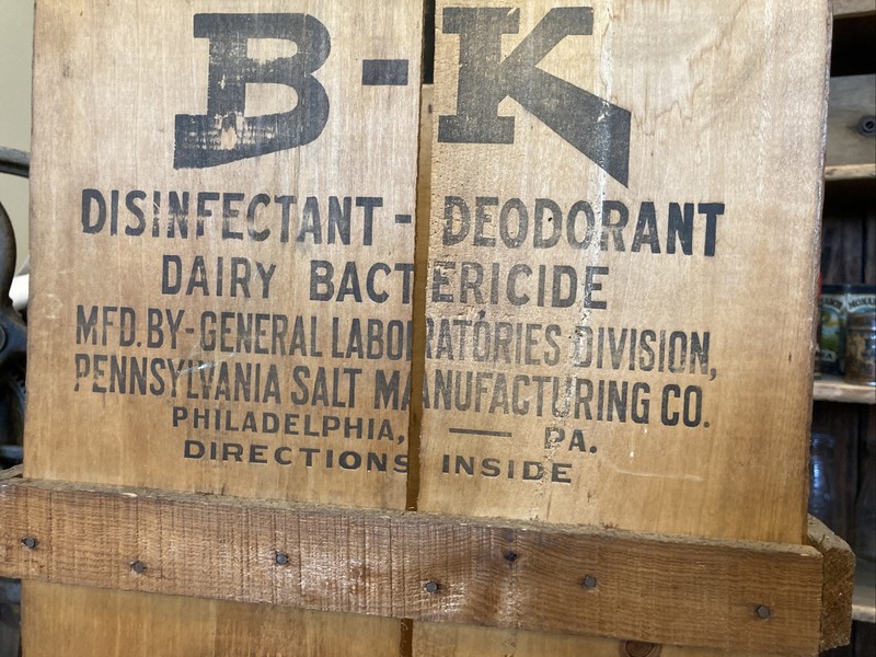 Vintage Wooden Crate B-K Bactericide ￼Pennsylvania Salt Mfg. Philadelphia Box gallery
