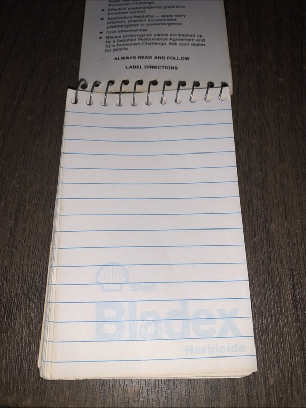 Vtg Bladex Herbicide By Shell Chemical Co. Pocket Farmer Ag Notebook gallery