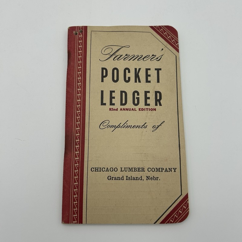 Vtg John Deere Farmer’s Pocket Ledger 82nd Ed. 1948 1949 Chicago Lumber Unused!