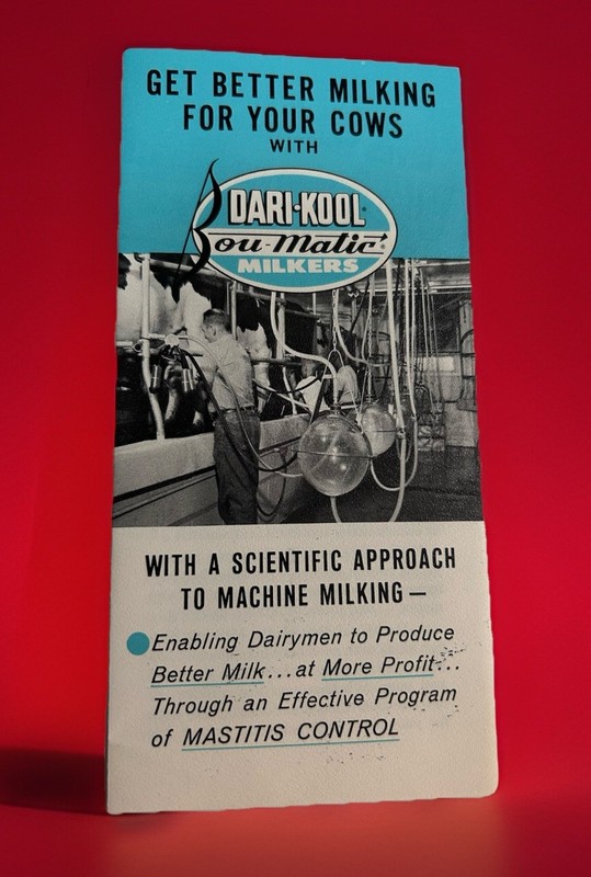 Original 1960’s DARI-KOOL BROCHURE w/ Cow Milking Dairy Equipment Ads Ex++