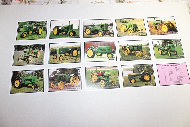 4 Different Sets of 1995 John Deere Tractor Trading Cards gallery