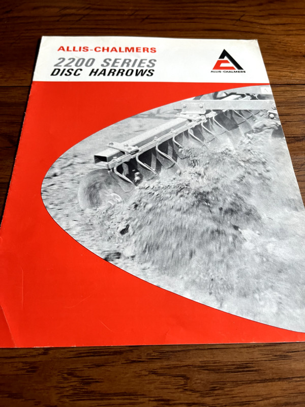 Allis Chalmers 2200 Series Disc Harrows For 1966 Brochure BAOH