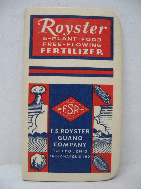 1951 F.S. Royster Guano Company Calendar Note Pad