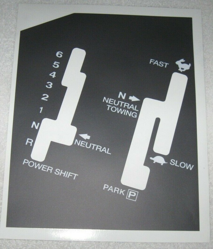 GENUINE ALLIS CHALMERS 8010 8030 8050 8070 POWERSHIFT LEVER PLATE DECAL 70273442
