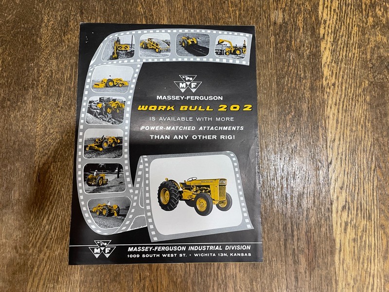 1950’s Massey Harris Ferguson Work Bulls 202 Brochure Spec Sheet