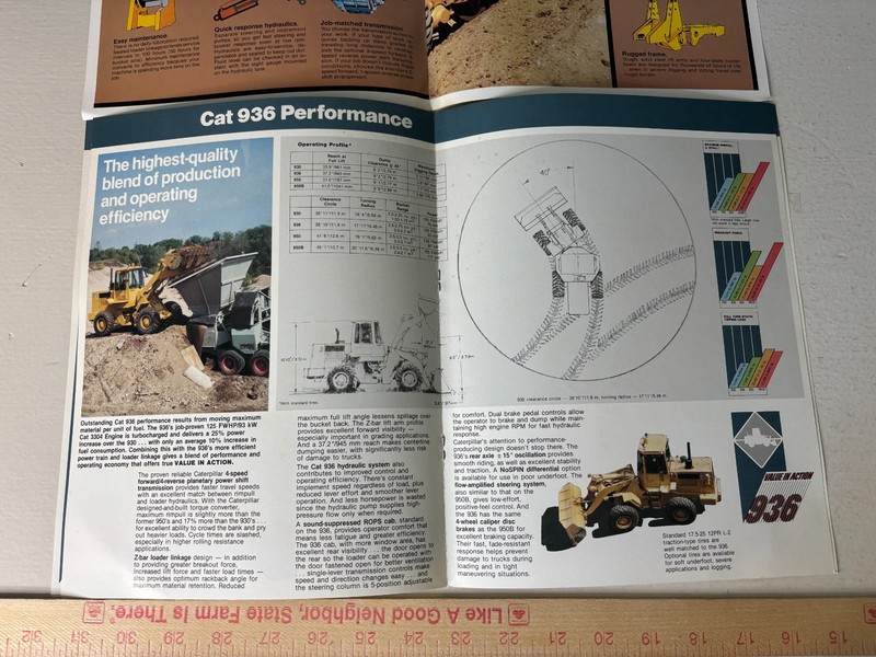 Caterpillar Wheel Loader Tractor Brochure Lot 2-7 Pg Models 910 936 966 944 922 gallery