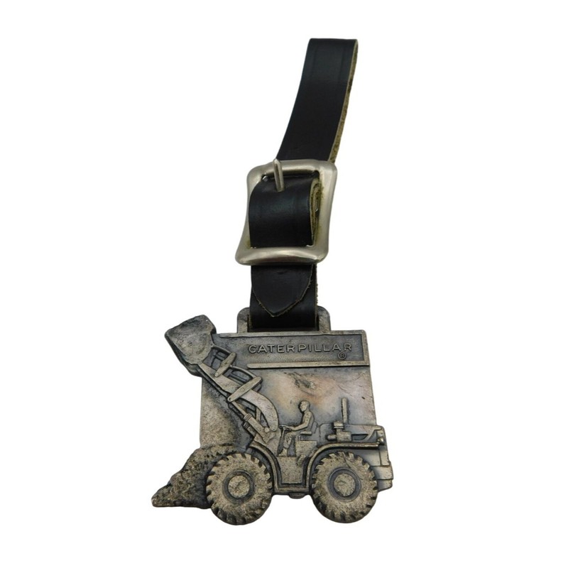 Vtg Caterpillar Inc Pocket Watch Fob Loader (CAT) Equipment Construction
