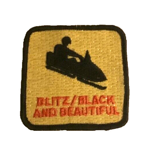 Vintage John Deere Snowmobile Blitz / Black and Beautiful Jacket Patch Sew on