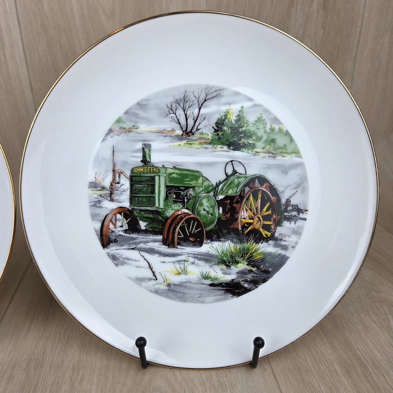 John Deere Employee Credit Union SNOW BOUND & IN THE BEGINNING Plate 1984 IOWA gallery