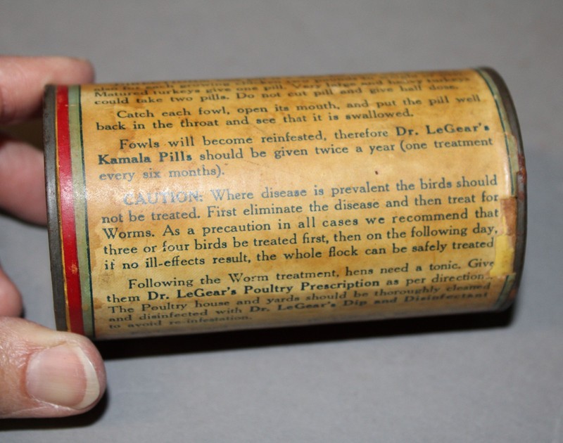 Antique Advertising Kamala Pills for Poultry Storage Tin gallery