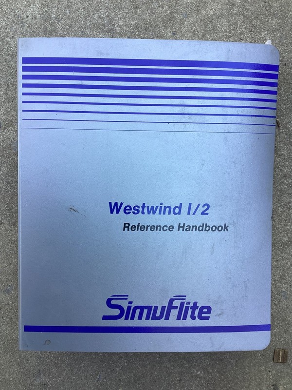 1985 Vintage Original Westwind Aircraft SimuFlite Training Reference Handbook