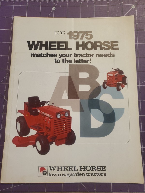 1975 Wheel Horse Lawn & Garden Tractor Catalog/brochure
