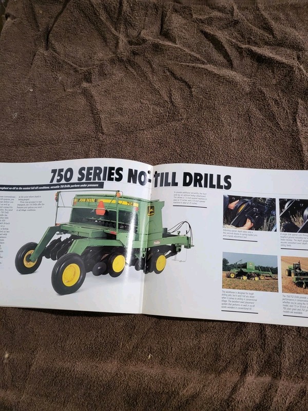 1990 John Deere Super seeders Drills Air Seed BROCHURE 9000 750 450 777 452 515