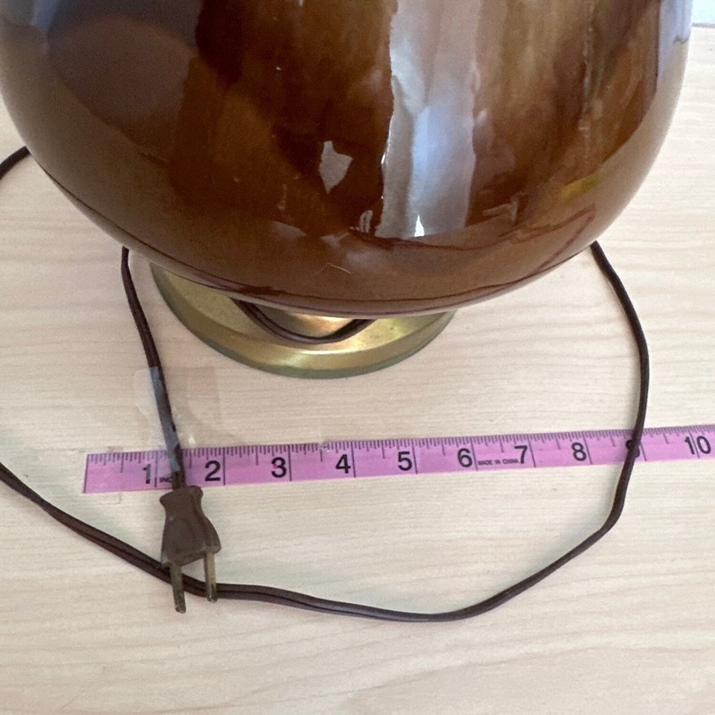 MCM Brown and tans Drip Glaze Lamp gallery