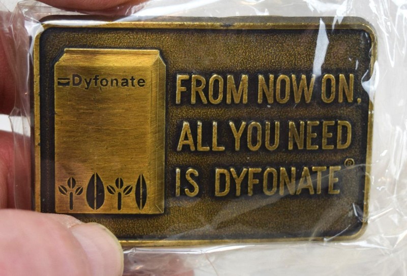 Dyfonate Insecticde NOS Advertising Belt Buckle