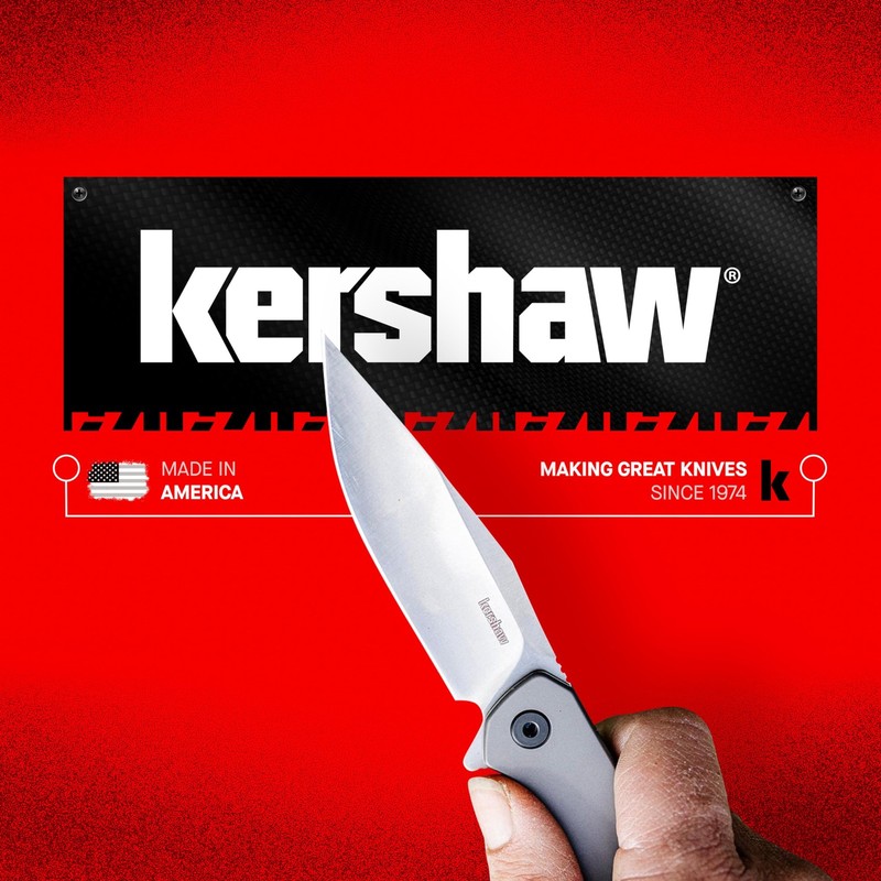Kershaw Filter Frame Lock Knife Stainless Steel 3.25 Blackwash 1306Bw gallery