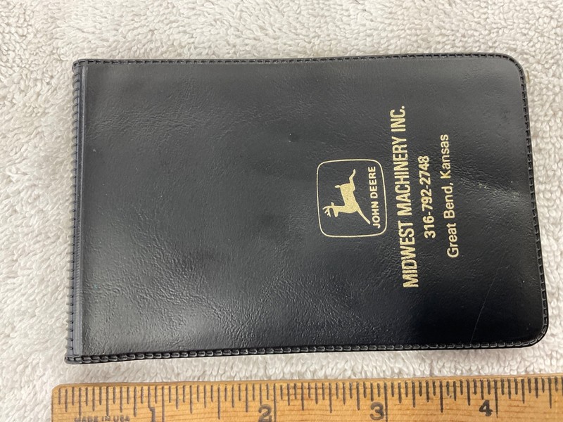Vintage 1980’s John Deere Pocket Notebook Midwest Machinery Inc. Great Bend, Ks