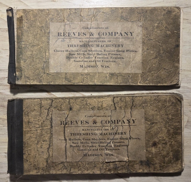 Vintage Reeves & Co Madison WI Wisconsin Threshing Machine Adv Farm Ledgers