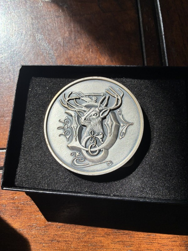 JOHN DEERE Deer Head In JD & Co Logo Belt Buckle 1981