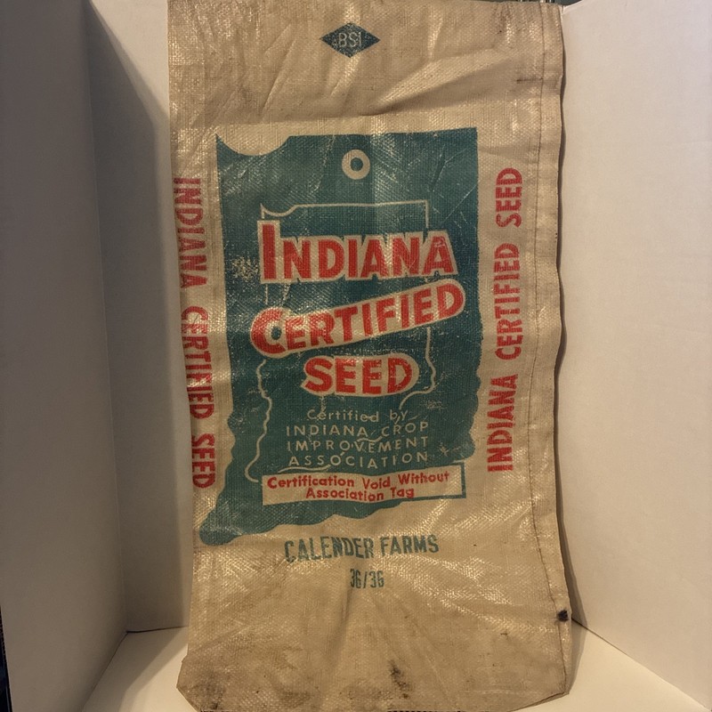 Vtg Indiana Certified Seed Bag Calendar Farms 36/36 Lot Of 4