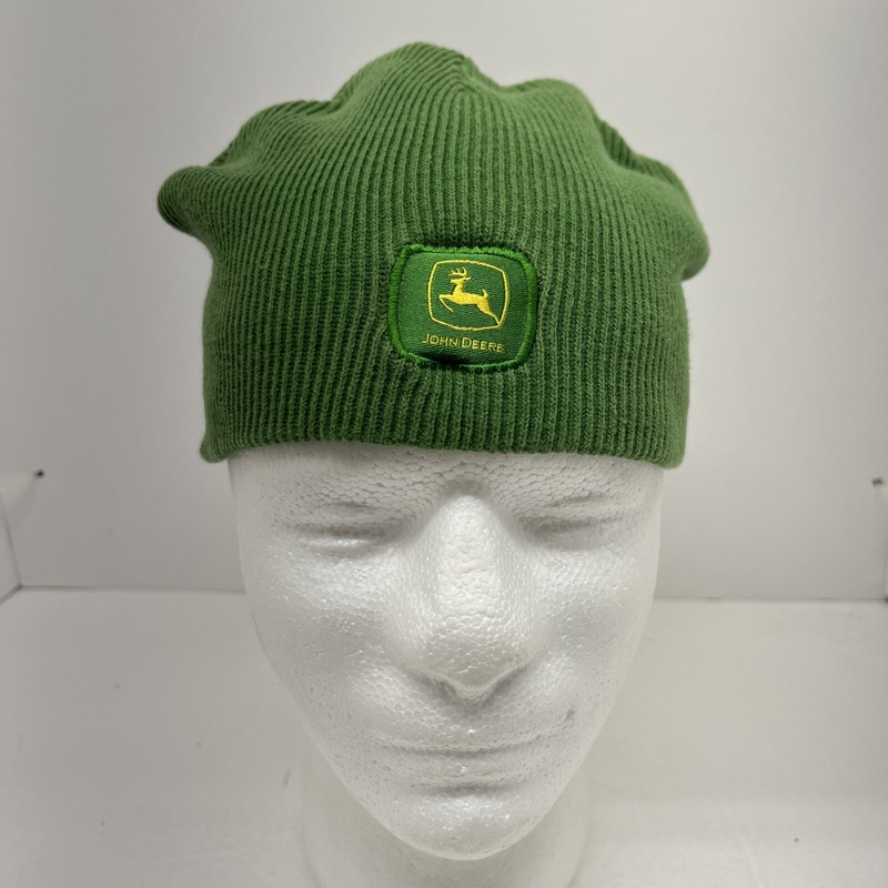 John Deere Green Beanie Stocking Cap Small Size Very Clean