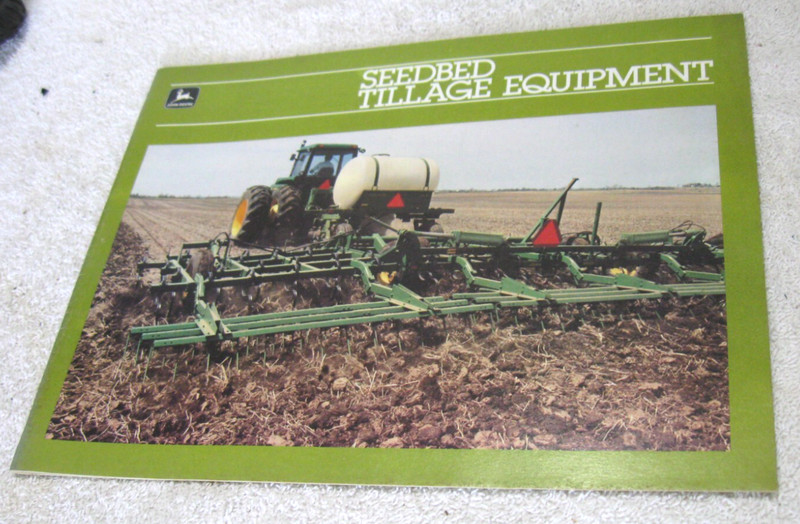 VINTAGE 1984 JOHN DEERE TRACTOR SEEDBED TILLAGE BROCHURE DISK HARROW CULTIVATORS