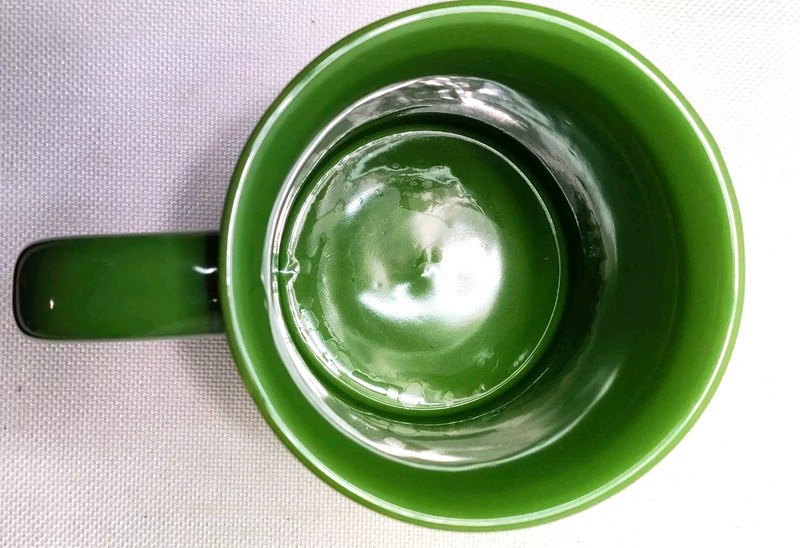 John Deere Raised-Relief Horse & Plow Green Stoneware Diner 12 oz Mug Moline IL gallery