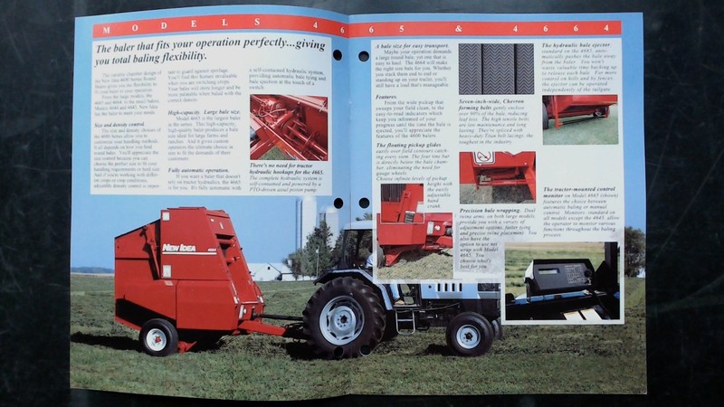 New Idea 4600 Series Variable Chamber Round Balers Brochure Vintage gallery