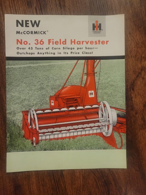 Vintage International Harvester McCormick No. 36 Field Harvester Dealer Brochure