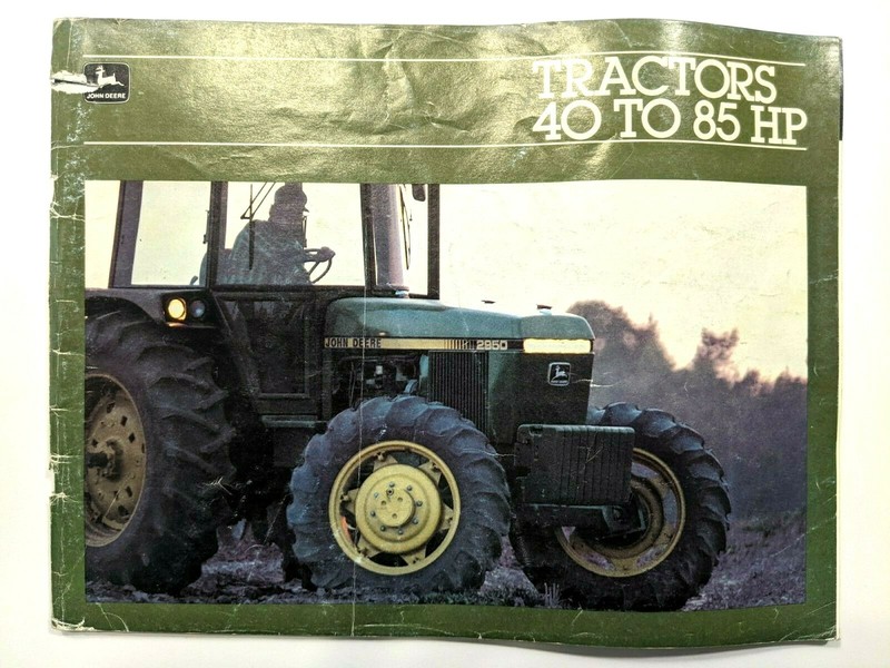 John Deere Vintage Color Brochure Tractors 40 to 85 Horsepower 70s 80s