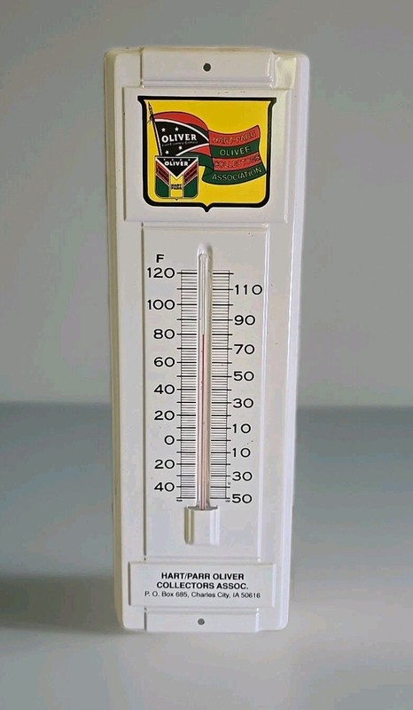 Vintage 14″ Hart-Parr Oliver Tractors Collectors ASSC Advertising Thermometer