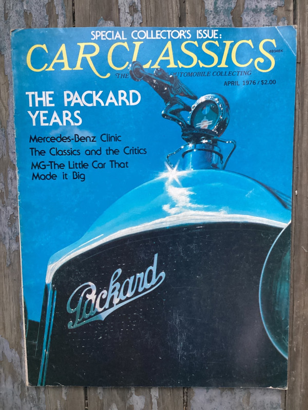 Original Vintage April 1976 Car Classics Collectors Issue Packard Mercedes Issue