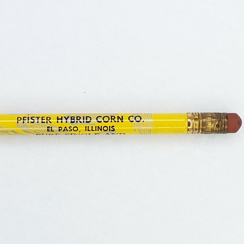 Vtg Lester Pfister Hybrid Corn Co Wooden Pencil El Paso Illinois 1970s Defunct