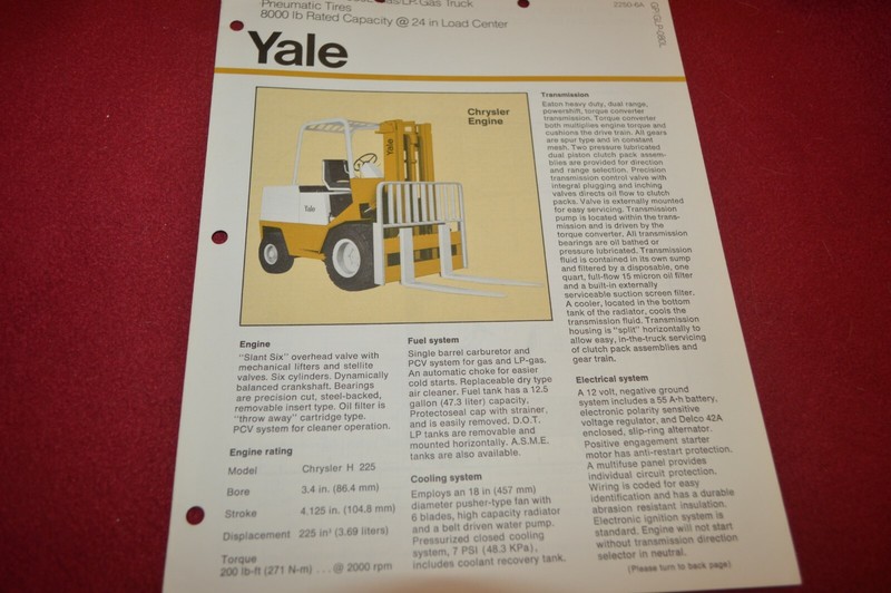 Yale GP-080L Forklift Dealer’s Brochure AMIL15