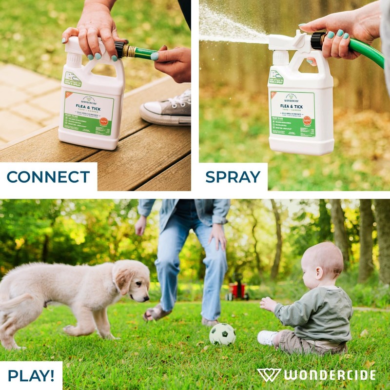 Natural Flea, Tick & Mosquito Yard Spray - Plant-Based Insect Killer, 32 oz - Sa gallery