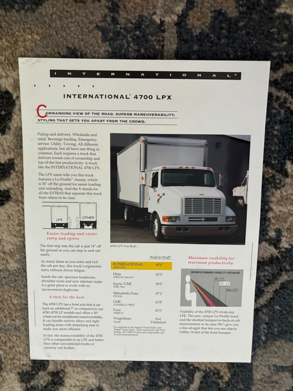 International 4700 LPX Truck Brochure DCPA26