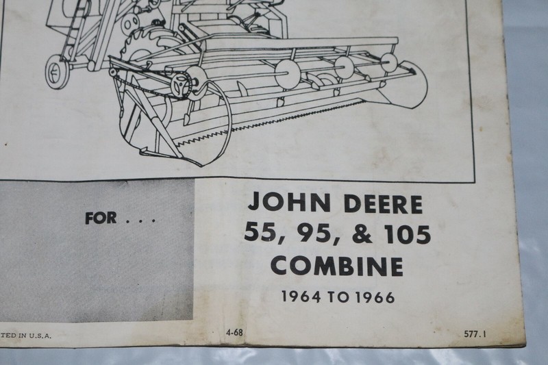 Noble Header Control Manual for John Deere 55 95 105 Combines 1964 - 1966 gallery