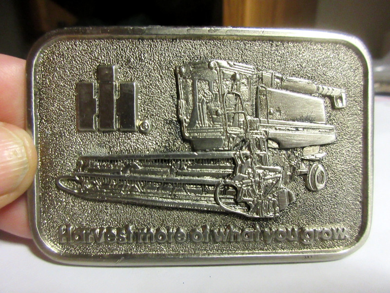 Vtg International Harvester Combine Belt Buckle Harvest More Of What You Grow