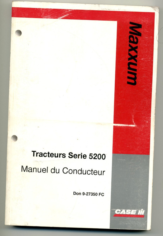 1996 -Case IH- 5200 5220 5230 5240 5250 Maxxum Tractor Operators Service Manual