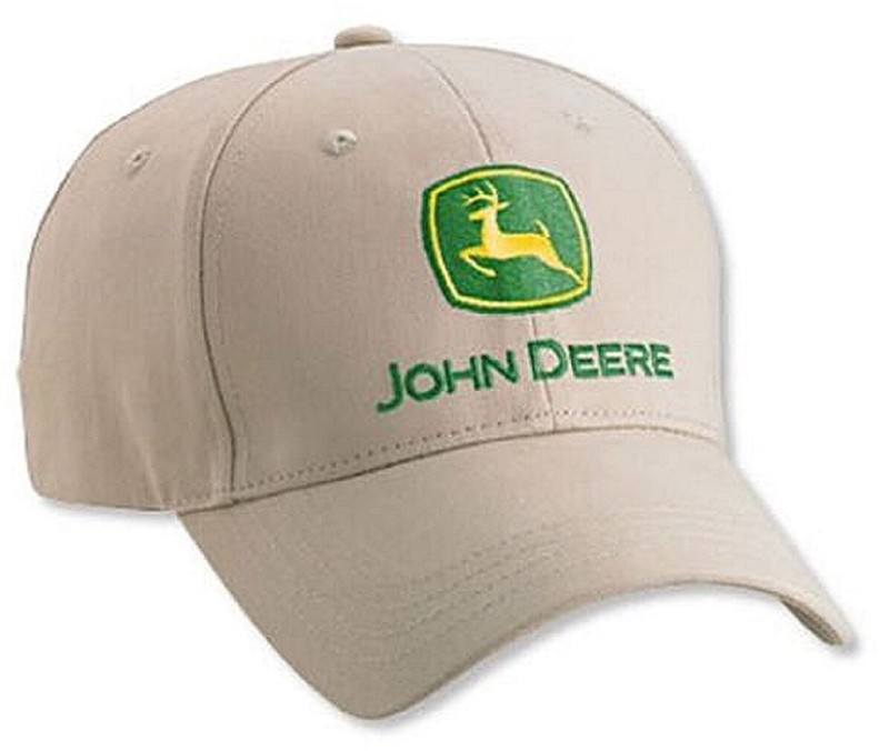 John Deere Khaki Twill 100% Cotton Structured Hat Cap Adult Men’s Adjustable