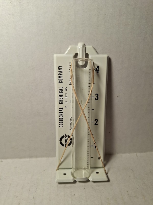 Vintage OXY Metal Rain Gage Fairmount Indiana