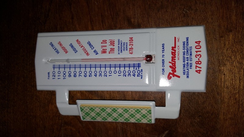 Feldman Mondlick Inc. heating and A/C Window Thermometer New