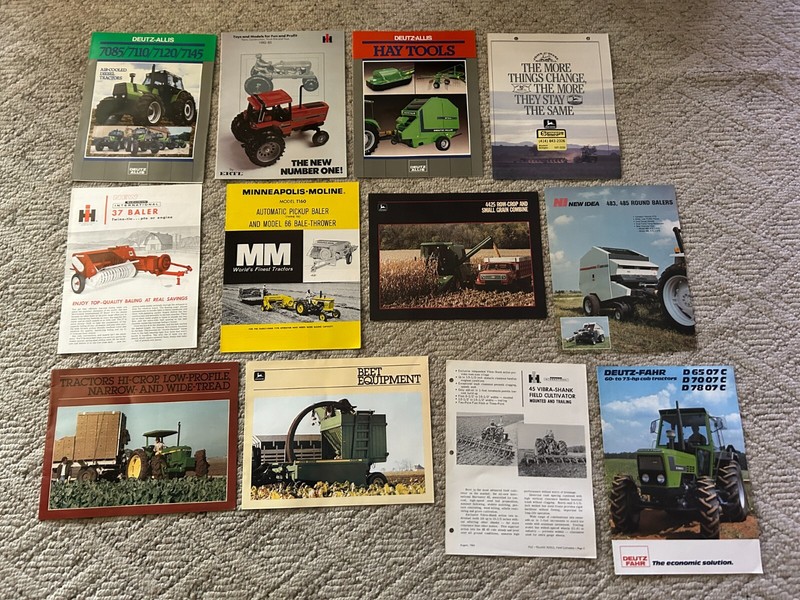 Farming Ad Flyers Pamphlet Tractor Machinery Vintage Lot John Deere Moline Deutz gallery