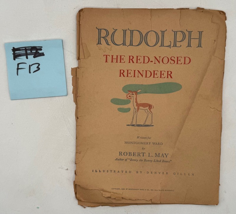 1939 Montgomery Ward Rudolph Red Nosed Reindeer Book Complete No Cover F13