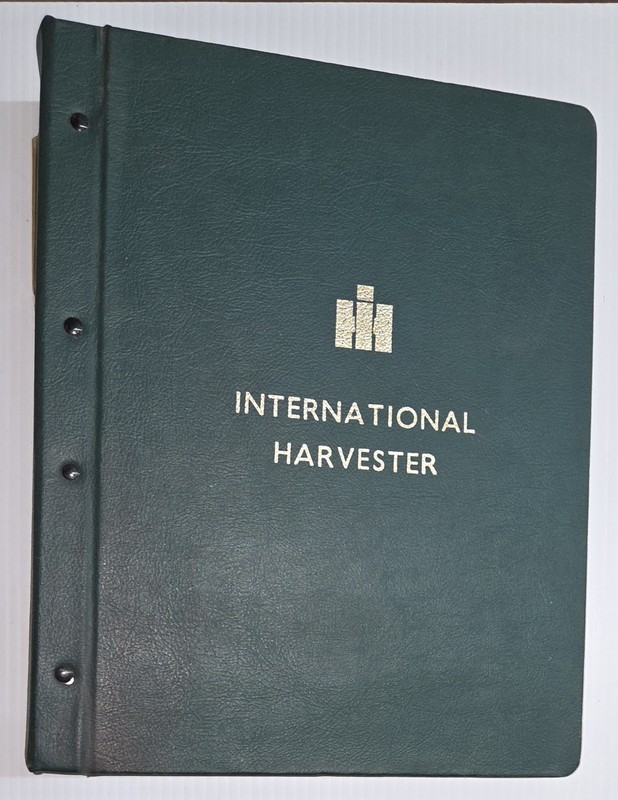 International Harvester Vintage Dark Green Binder IH Tractor Memorabilia