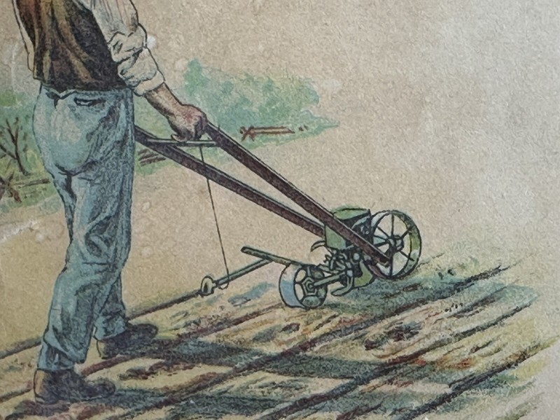 Vintage Planet Jr Farm Plow Hoe Cultivator Seed Antique Color Advertising Cover gallery
