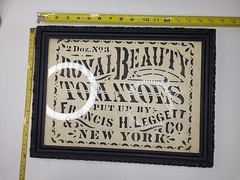 Framed Francis H. Leggett Royal Beauty Tomatoes NY Crate Label Advertising Sign