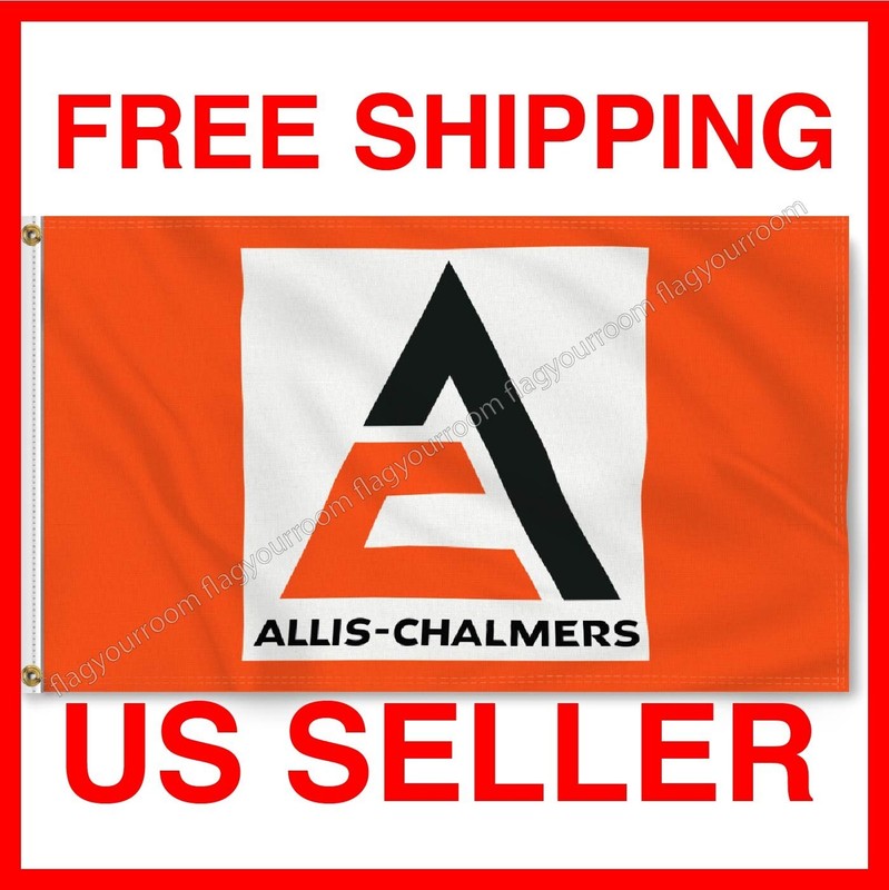 Allis-Chalmers 3×5 ft Banner Flag Tractor Farm Equipment Premium Wall Decor Sign